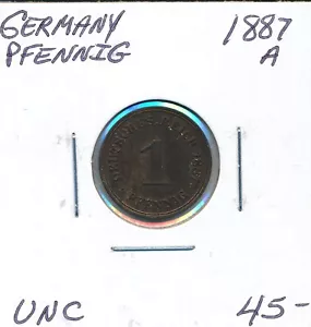 Germany Pfennig 1887 A - UNC - Picture 1 of 2