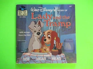 LADY AND THE TRAMP 45 7" DISNEYLAND DISNEY - Picture 1 of 2