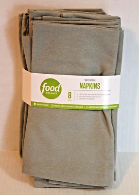 Paquete de 8 servilletas de tela gris Food Network NUEVAS Foto 1 de 2