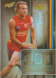 AFL Select 2017 Footy Stars Milestone - Matt Shaw - Gold Coast - MG37 - Picture 1 of 2
