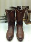 VINTAGE ZIP UP RED WING DISTRESSED BROWN LEATHER ENGINEER OIL RIG BOOTS 8.5 B