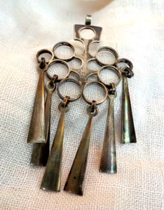 VINTAGE DAVID-ANDERSEN MODERNIST NORWEGEN STERLING WIKINGER KREUZ SIGNIERT ANHÄNGER ~ S - Bild 1 von 6