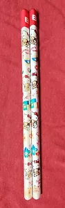 Lot Of 2 Vintage Unsharpened Pencil Sanrio Hello Kitty 1995 Japan Red HEART - Picture 1 of 5
