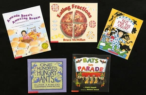 MATH STORY BOOKS - 5 Primary Books (1st - 3rd) -Learning Math through Literature - Picture 1 of 11