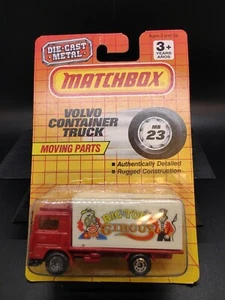 Matchbox #23 Volvo Container Truck Big Top Circus 1:64, Excellent Condition NIB - Picture 1 of 3