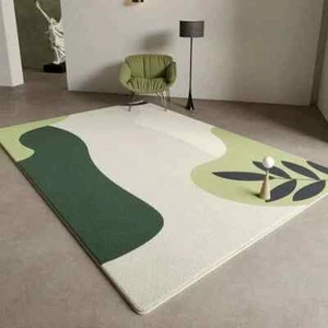Alfombra moderna de hojas acolchadas a mano, alfombra de corte completo, alfombra de decoración para el hogar, alfombra moderna, alfombras de lana, - Imagen 1 de 1