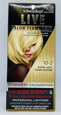 Schwarzkopf Live Extra Light Pearl Blonde 10-2 Salon Permanent Hair Colour  - image 1 of 4