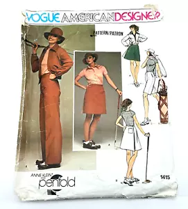 Vogue American Designer 1415 Anne Klein Golf Set Cut Pattern and Instructions - Picture 1 of 9