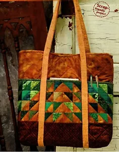 Bolso de mano de negocios Evergreen con patrón de edredón piezas CK - Imagen 1 de 1