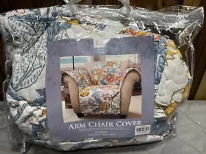 Sydney Furniture Protector, Arm Chair, 71" W x 75" L, Blue & Yellow - Flower ... - Picture 1 of 3