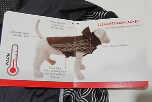 KONG Outerwear Elements Rain Jacket for dogs size Large 20-23 inches black - Picture 1 of 9