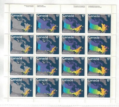 MINT 890 - 893 17¢ "Canada Day 1981" Sheet of 16 - Image 1 of 2