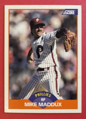 1989 SCORE BASEBALL MIKE MADDUX #393 - Image 1 of 2