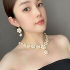 Luxury Shiny Korean Necklace Crystal Jewelry Jewelry Set Women Earrings