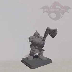 Dwarf - Advanced Heroquest Box Cover inspired miniature - Picture 1 of 5