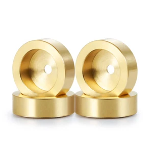 4X Brass Counterweight Wheel Hub Balance Weights for 1/24 Axial SCX24 AX24 FCX24 - Picture 1 of 18