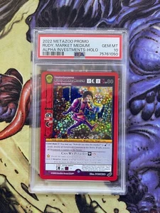 PSA 10 Rudy, Market Medium 1st Ed Promo Holo Foil Metazoo TCG Alpha Investments - Picture 1 of 1