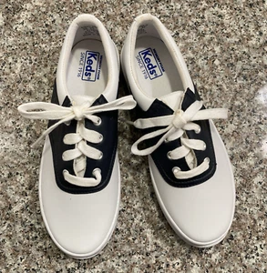 KEDS SCHOOL DAYS ll Big Kids Classic Saddle Oxford White/Navy Girls Size 3W NWOB - Picture 1 of 7