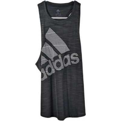 Camiseta sin mangas Adidas Racerback gris oscuro para mujer talla mediana para correr fútbol sin mangas Foto 1 de 4
