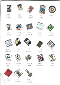 WORLD CUP LOGOS SET OF 23 BADGES - Picture 1 of 1
