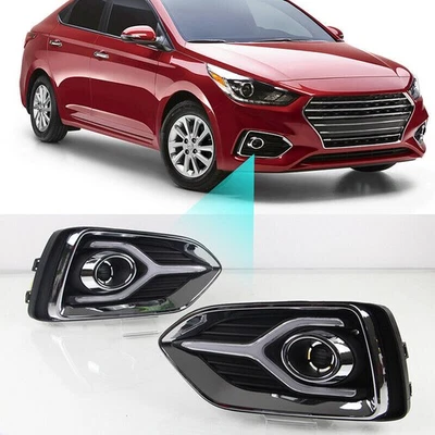 For Hyundai Accent 2017-2022 DRL Daytime Running Fog Light Yellow Turn Lamp - Image 1 of 4