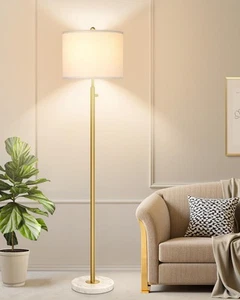 Nintiue Dimmable Gold Floor Lamp for Living Room, 11W LED Bulb Included, Mode... - Picture 1 of 8