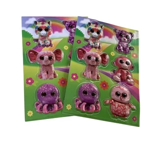 Hojas adhesivas vintage TY Beanie Boo Dimension - Nuevo en paquete - 2 hojas - Imagen 1 de 3