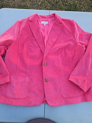 Blazer Talbots Talla 20W Pana Rosa Barbiecore Preppy París Chaqueta de Oficina Foto 1 de 4