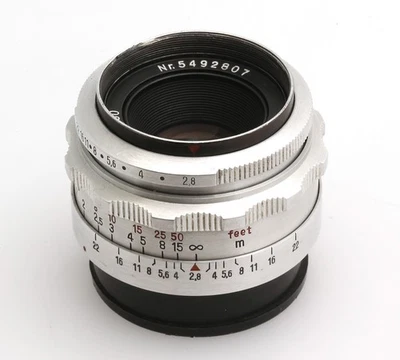 Jena T 2,8/50 mm (Carl Zeiss Jena Tessar Exportversion) mit Exakta Bajonett - Bild 1 von 3