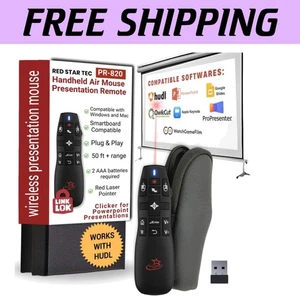 Dynamic 6-Button Presentation Remote with Laser Pointer - Lightweight & Portable - Picture 1 of 11