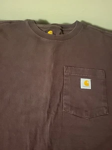 Pre-Owned unisex Carhartt Short Sleeve Pocket T-Shirt Lavender Sz S - Picture 1 of 3