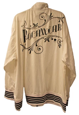 Nuevo Rocawear Logo Impreso en la Espalda Cremallera Chaqueta de Pista Blanco Hombre 4X Grande y Alto Foto 1 de 4