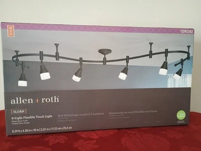 ALLEN+ROTH SLOAN 6 LIGHT FLEXIBLE TRACK LIGHT MATTE BLACK - Image 1 of 4