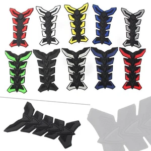 Motorcycle Gas Fuel Oil Tank Pad Fish Bone 3D Decal Sticker Protector Universal - Picture 1 of 12