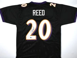 Ed Reed Autographed Black Pro Style Jersey - Beckett W Hologram *Black - Picture 1 of 3