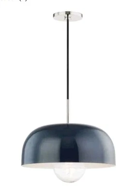 Colgante Mitzi H199701L Avery 14" luz única - níquel pulido azul marino Foto 1 de 2