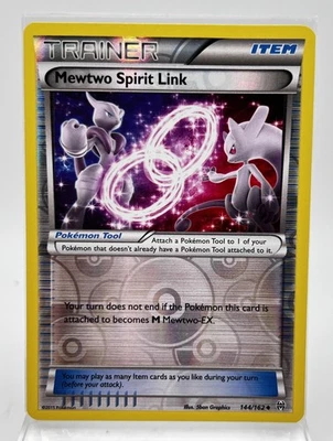 Mewtwo Spirit Link Reverse Holo 144/162 Pokémon Card 2015 BREAKthrough LP - Image 1 of 2
