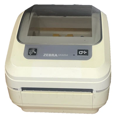 Zebra GK420D Direct Thermal Printer GK4H-202210 White Health Care LAN USB 1 - Image 1 of 4