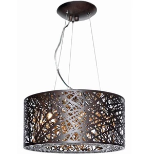 ET2 E21309-10/BUL Inca 15" Crystal Drum Pendant - Bronze - Picture 1 of 1