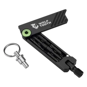 Wolf Tooth Components 6-Bit Sechskantschlüssel Multitool mit Schlüsselring - Grün - Bild 1 von 1
