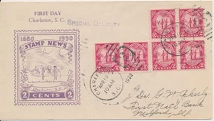 #683 Charleston South Carolina Roessler cachet First Day cover Special Delivery - Picture 1 of 2