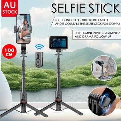 360° Selfie Stick Tripod Stand Remote Bluetooth for iPhone14 13 12 Pro Max 11 XS - image 1 of 4