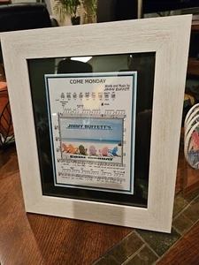 JIMMY BUFFETT "Come Monday" NEW Color Poster Glass Framed Rock Piece ~/)~ - Picture 1 of 2