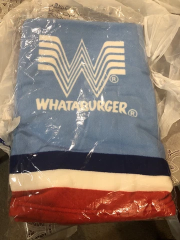 Texas Rangers 2021 Whataburger Blue Beach Towel - New/Never Used Cover