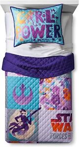 Star Wars Forces of Destiny Girl Power Reversible Quilt and 1 Sham Set Twin-Full