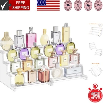 Versatile 4-Tier Plastic Display Stands - Easy Assembly and Stackable Design - Image 1 of 4