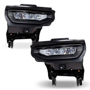 LED Fog Light Kit With Bezel and Clear Lens For 2016-2018 GMC Sierra 1500 - Picture 1 of 4