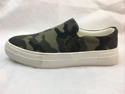 FOREVER-DOLCE-CAMOUFLAGE Mujer Camuflaje Lino Mocasines Plataforma Zapatilla Sin Cordones 9 10 Foto 1 de 4