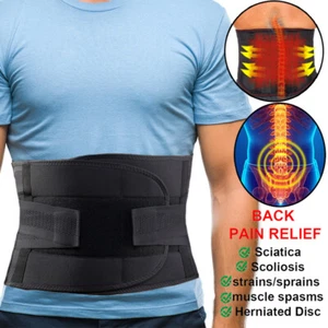 Ergonomic Umbilical Hernia Belt Abdominal Pull Compression Lumbar Back Support - Picture 1 of 19