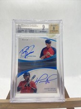 2017 Immaculate - David Ortiz & Terry Francona - Dual Auto - Blue - BGS 9 Mint